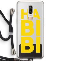 Habibi Majorelle : OnePlus 6 Transparant Hoesje met koord
