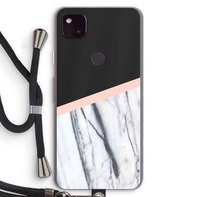 A touch of peach: Pixel 4a 5G Transparant Hoesje met koord