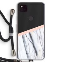 A touch of peach: Pixel 4a 5G Transparant Hoesje met koord