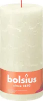 Bolsius stompkaars rustiek shine 10x20cm soft pearl