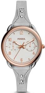 Horlogeband Fossil ES4048 Onderliggend Leder Grijs 16mm