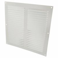 AMIG Ventilatierooster/muurrooster - 250 x 250mm - aluminium - wit - schoepenrooster