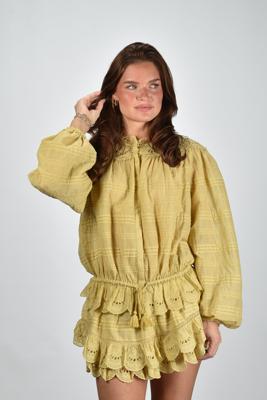 Marant Etoile blouse Polly HT0767FA-D1J05E light ochre