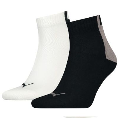 Puma 2 stuks Men Logo Block Quarter Socks * Actie *