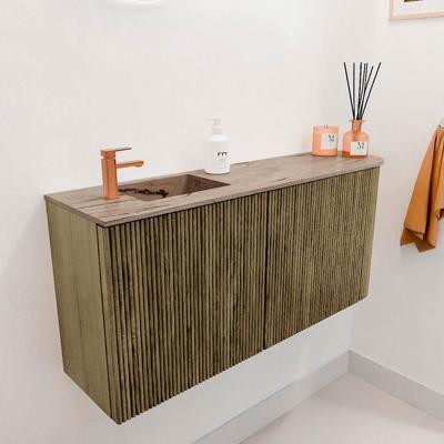Toiletmeubel Mondiaz Joya Dlux | 91.6 cm | Meubelkleur Dusk | Faye wastafel Arena Wasbak Links | 1 kraangat
