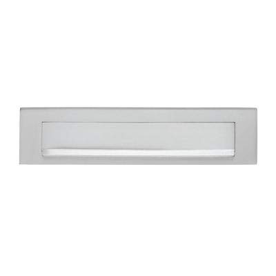 Intersteel Briefplaat met klep/regenrand - chroom mat