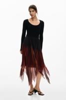 Nauwsluitende midi-jurk - BLACK - S