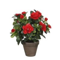 Mica Decorations Azalea Kunstplant - H27 x Ø20 cm - Rood