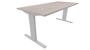 Recht bureau - 180 x 80 cm. - Alu - Eiken Robson