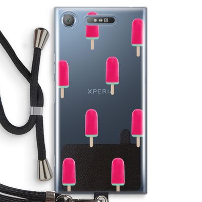 Waterijsje: Sony Xperia XZ1 Transparant Hoesje met koord