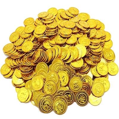 Kinderen piraat Treasure Toys Treasure Hunting spel Props piraat gouden munt zilveren munt koperen munt speelgoed (goud)