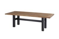 Yasmani tuintafel teak blad 240 x 100 carbon black poten