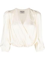 Zadig&Voltaire V-neck draped satin blouse - Tons neutres - thumbnail