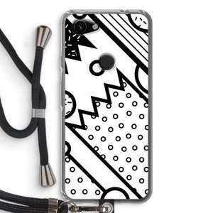 Pop Art #4: Pixel 3a Transparant Hoesje met koord