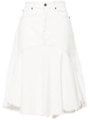 TWINSET jupe Asymmetric Bull en jean - Blanc
