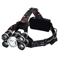 Multifunctionele LED Hoofdlamp 5x Cree T6 - Helder en Comfortabel