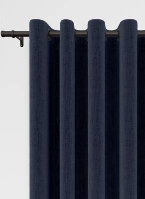 Orkney ringgordijn - Blauw met ringen