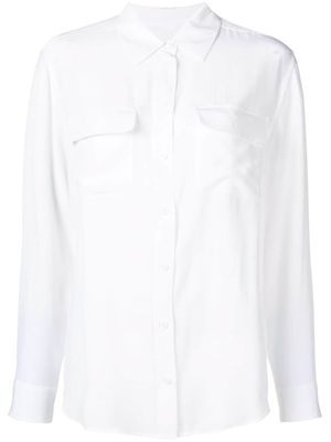 Equipment chemise en soie Signature - Blanc