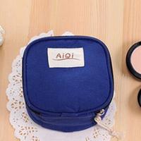 AIQI multi-functionele natte herbruikbare tas menstruele pad sanitaire pads make-up tassen make-up tool organisator tas (marineblauw)
