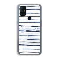 Ink Stripes: OnePlus Nord N10 5G Transparant Hoesje - thumbnail