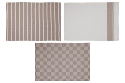 Cosy & Trendy Theedoeken Stoff Sand 50 x 70 cm - 3-delig