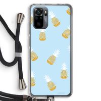 Ananasjes: Xiaomi Redmi Note 10 Pro Transparant Hoesje met koord