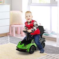 Lamborghini Gelicenseerde 3 in 1 Duwauto voor Kinderen Duwbeugel Afneembare Vangrail Claxon Auto voor Baby's Groen