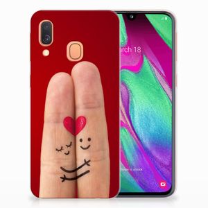 Samsung Galaxy A40 Silicone Back Cover Liefde - Origineel Romantisch Cadeau