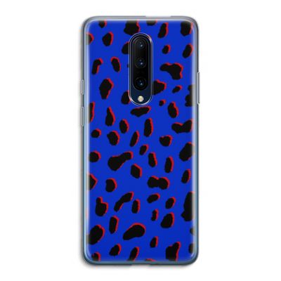Blue Leopard: OnePlus 7 Pro Transparant Hoesje