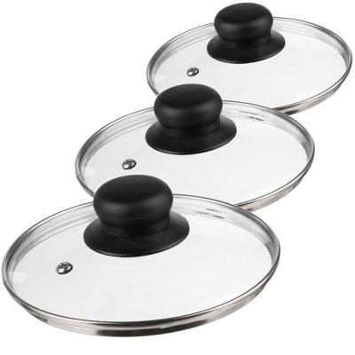 Universele glazen pannendeksels - set van 4x stuks - 20/24/28/29,5 cm diameter