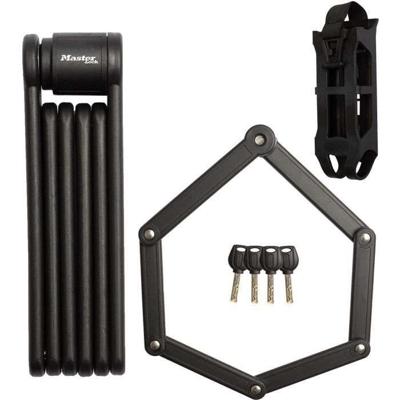 Opvouwbaar fietsslot - MASTER LOCK - 8335EURDPRO - Gehard staal, 4 sleutels, inclusief ondersteuning