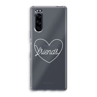 Friends heart pastel: Sony Xperia 5 Transparant Hoesje
