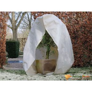 Nature Nature Winterhoes met rits 70 g/m² 3x2,5x2,5 m beige