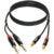 Klotz KT-CJ300 MiniLink Pro stereo twin cable 2x RCA - 2x jack 3m