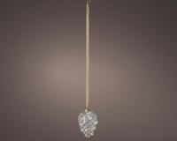 Micro LED dennenappel binnen dia15-H21cm clear/warm white - Lumineo