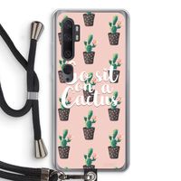 Cactus quote: Xiaomi Mi Note 10 Pro Transparant Hoesje met koord