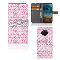 Nokia X10 | Nokia X20 Portemonnee Hoesje Flowers Pink DTMP - thumbnail