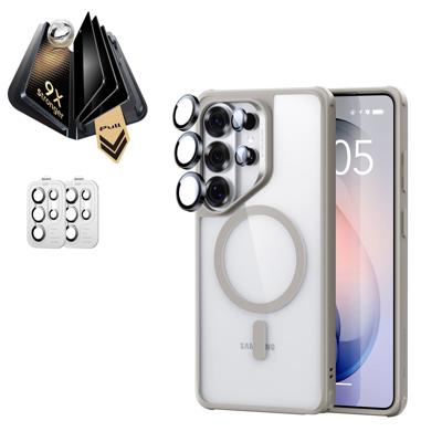 Galaxy S26 Ultra Bundle Classic Hybrid Magnetic Case and Armorite® Pro Privacy Screen Protector - Clear Grey
