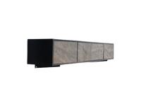 TV-kast MOUNTAIN SOUL 200cm hangend acacia natuursteenlook zwart - 46112