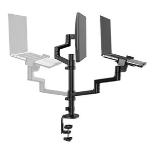 Neomounts DS20-425BL2 bureausteun voor flatscreen en laptop