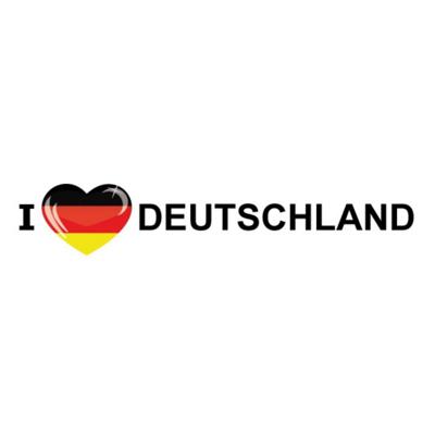 Sticker - I love Deutschland - 19 x 4 cm - Duitsland - landenthema