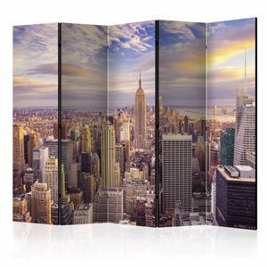 Vouwscherm - Ochtend in New York  225x172cm  , gemonteerd geleverd, dubbelzijdig geprint (kamerscherm)