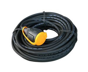 Verlengkabel Professioneel 1-voudig 20 meter zwart 230V 3x1,5mm2