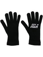 VTMNTS gants à logo en intarsia - Noir