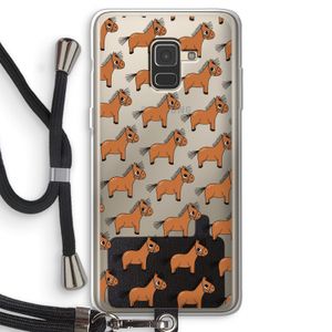 Pony: Samsung Galaxy A8 (2018) Transparant Hoesje met koord