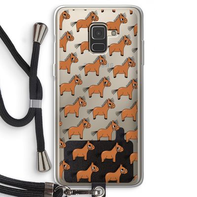 Pony: Samsung Galaxy A8 (2018) Transparant Hoesje met koord