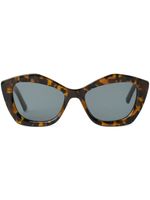 Karl Lagerfeld lunettes de soleil géométriques Heritage - Marron