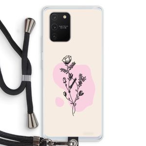 Roses are red: Samsung Galaxy S10 Lite Transparant Hoesje met koord