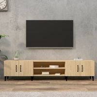 Tv-meubel 180x31,5x40 cm bewerkt hout sonoma eikenkleurig - thumbnail