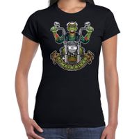 Zombie biker horror shirt zwart voor dames 2XL  -